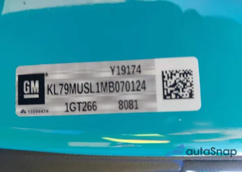 2021 Chevrolet Trailblazer Rs from USA, damaged, VIN KL79MUSL1MB070124